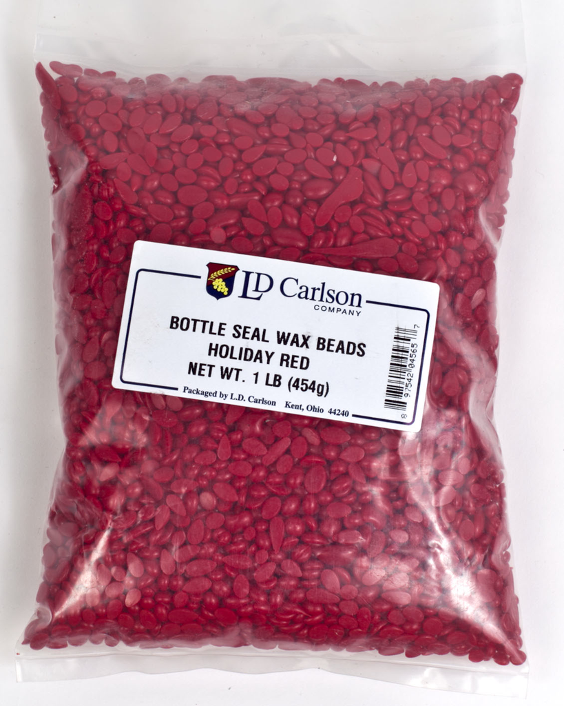 Bottle Seal Wax Beads (1 lb) (Color: Holiday Red)